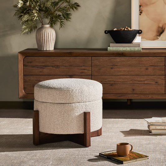Pouf de rangement Four Hands Esben en Sattley Fog