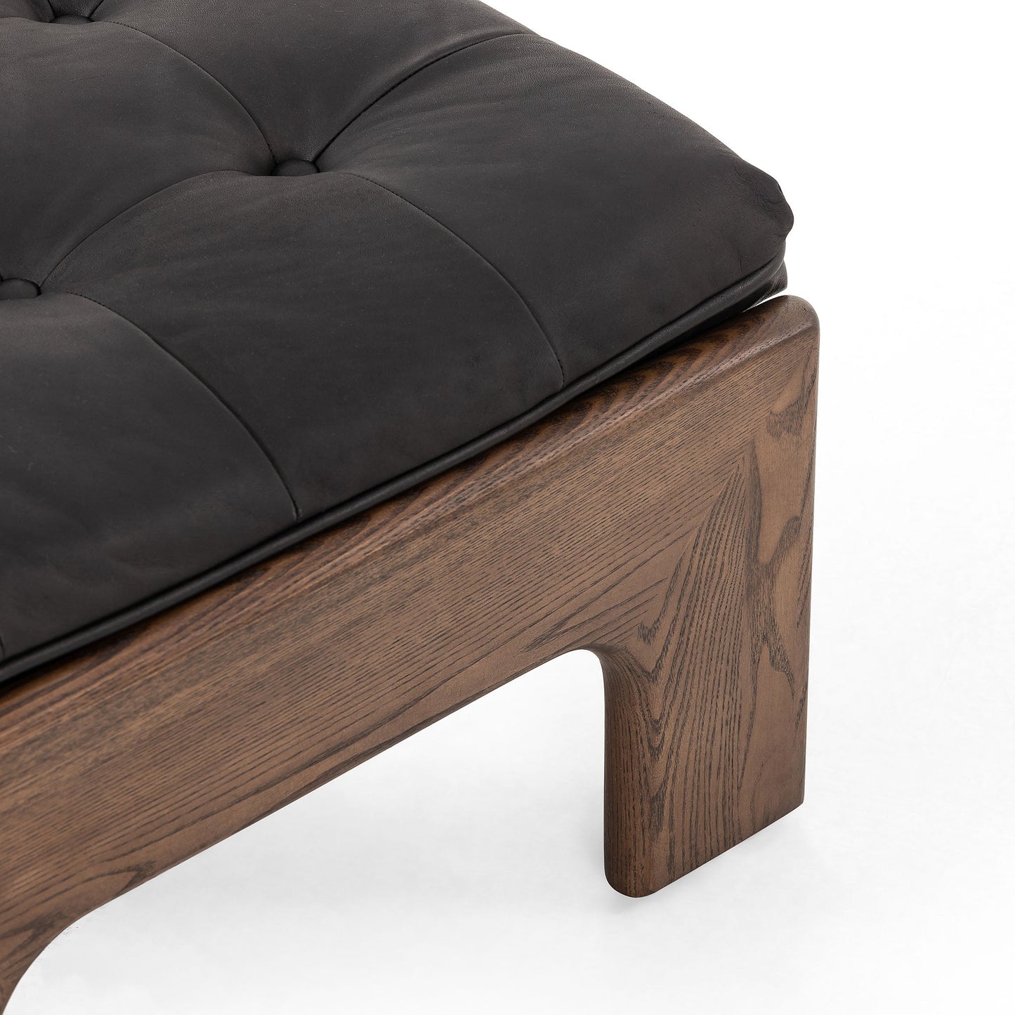 Ottoman Halston à quatre mains en noir héritage