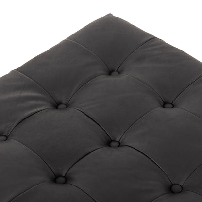 Ottoman Halston à quatre mains en noir héritage