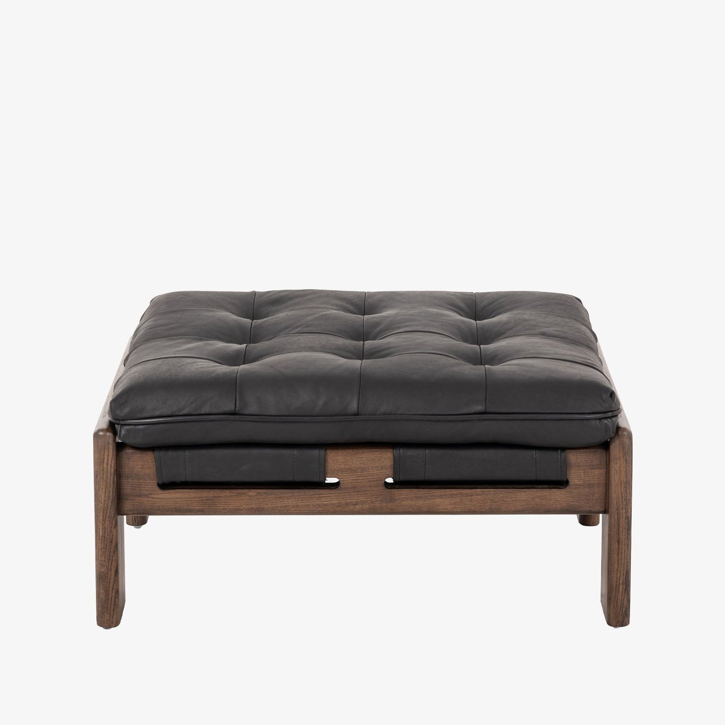 Ottoman Halston à quatre mains en noir héritage