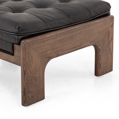 Ottoman Halston à quatre mains en noir héritage