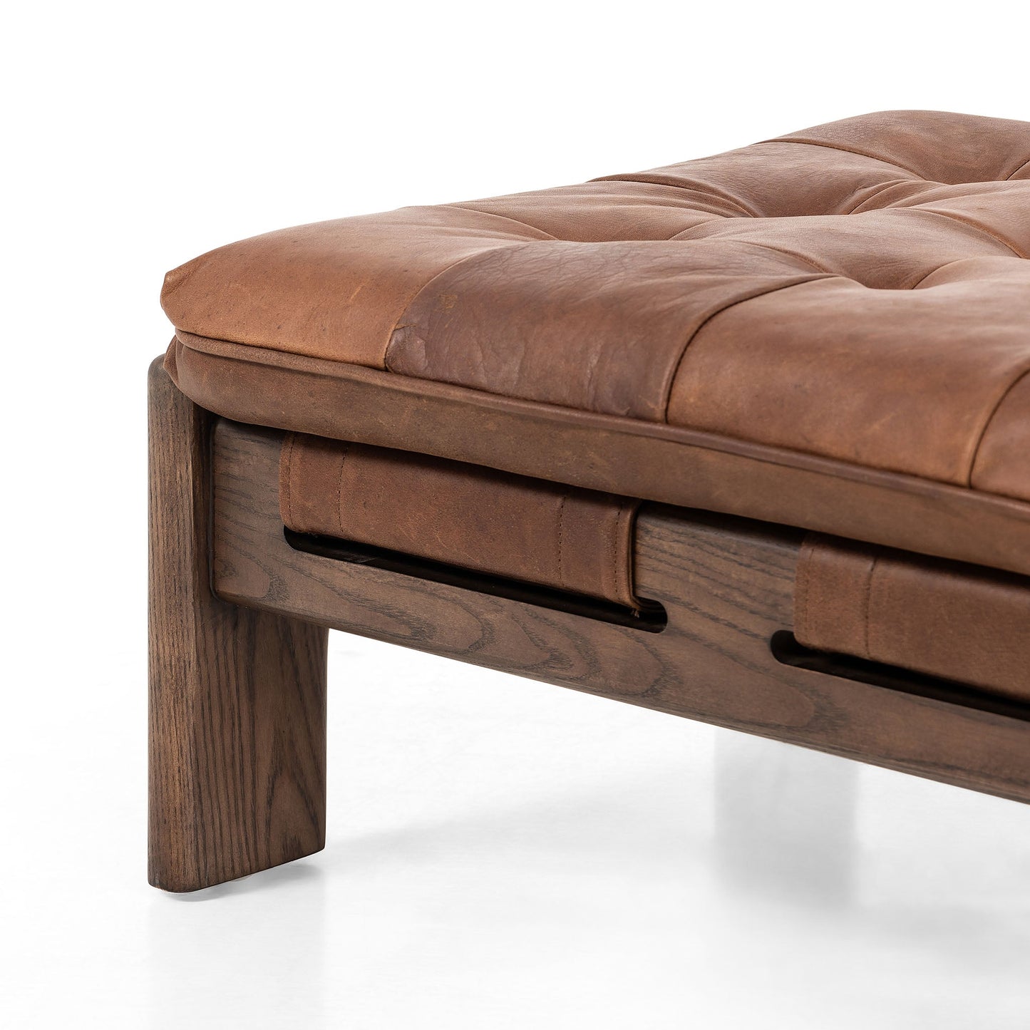 Ottoman Halston à quatre mains en Sienna Heirloom