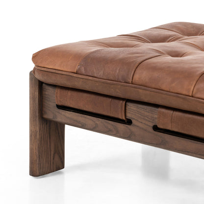 Ottoman Halston à quatre mains en Sienna Heirloom