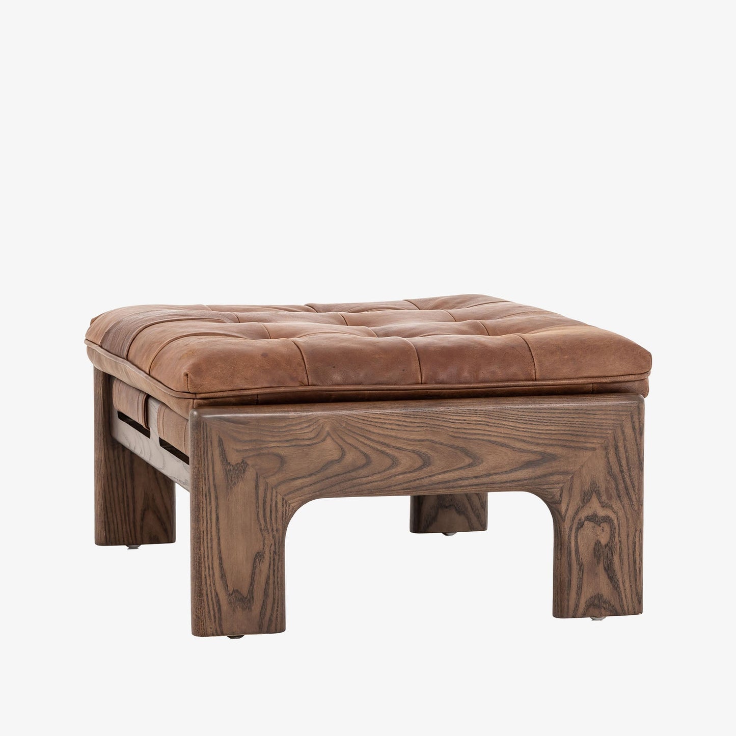 Ottoman Halston à quatre mains en Sienna Heirloom