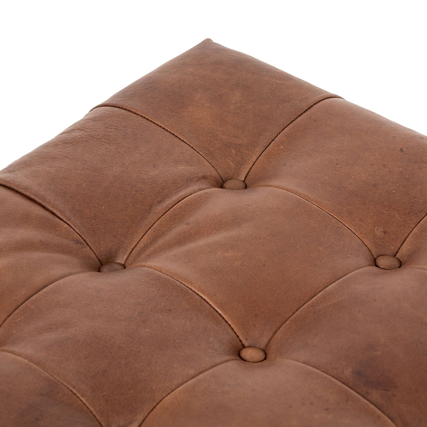 Ottoman Halston à quatre mains en Sienna Heirloom