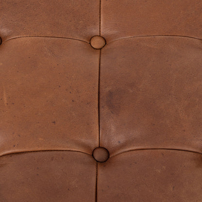 Ottoman Halston à quatre mains en Sienna Heirloom