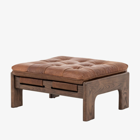 Ottoman Halston à quatre mains en Sienna Heirloom