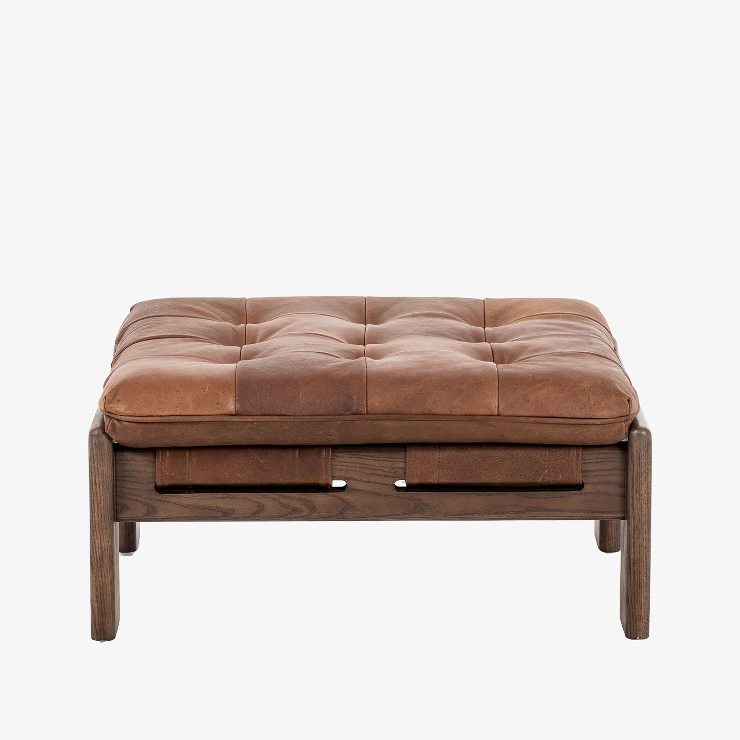 Ottoman Halston à quatre mains en Sienna Heirloom