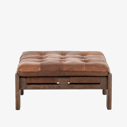 Ottoman Halston à quatre mains en Sienna Heirloom