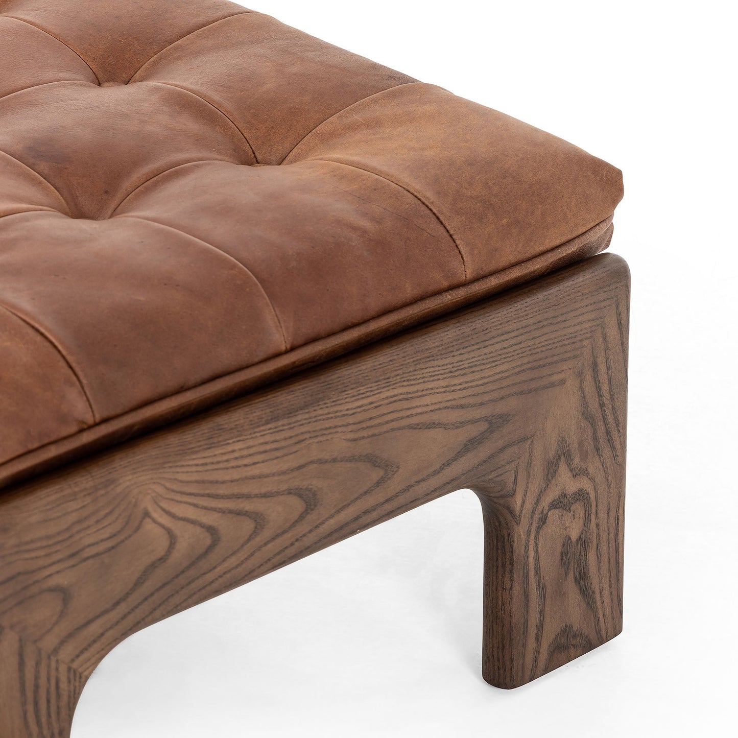 Ottoman Halston à quatre mains en Sienna Heirloom