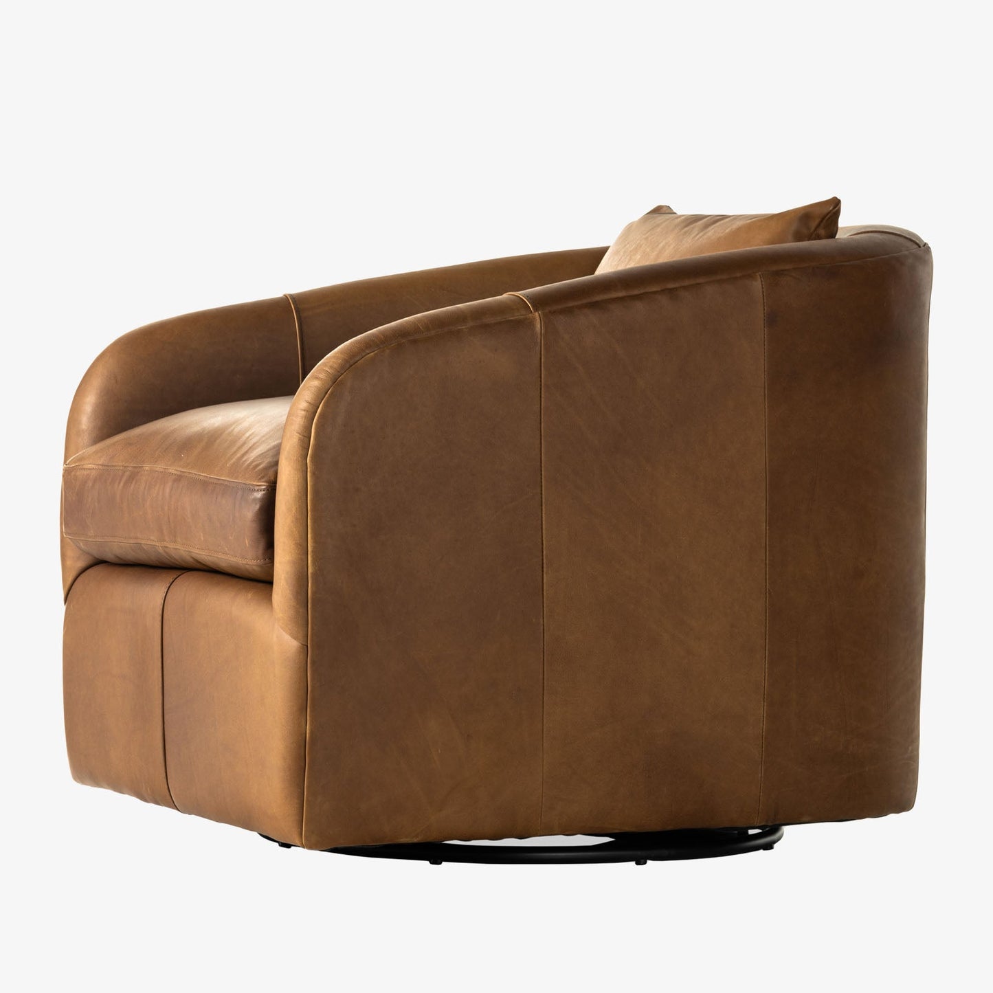 Fauteuil pivotant Topanga à quatre mains en Sienna Heirloom