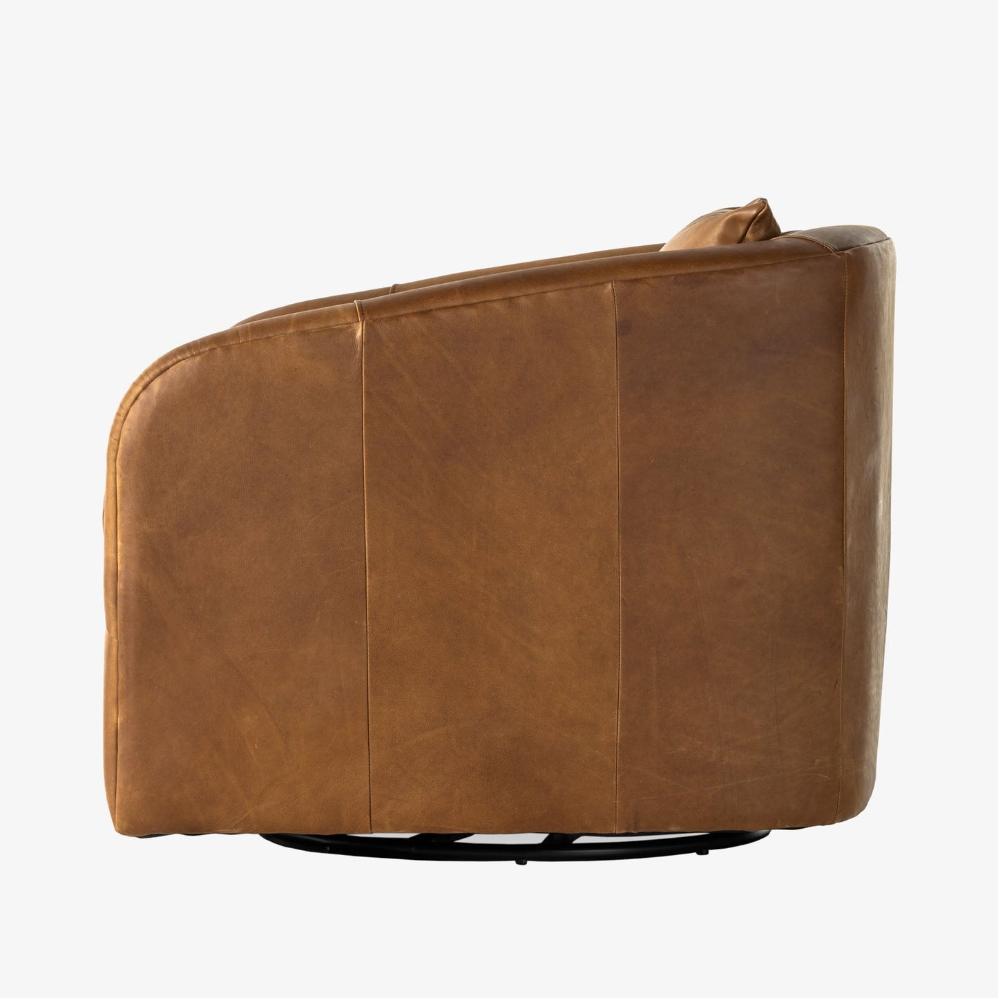 Fauteuil pivotant Topanga à quatre mains en Sienna Heirloom