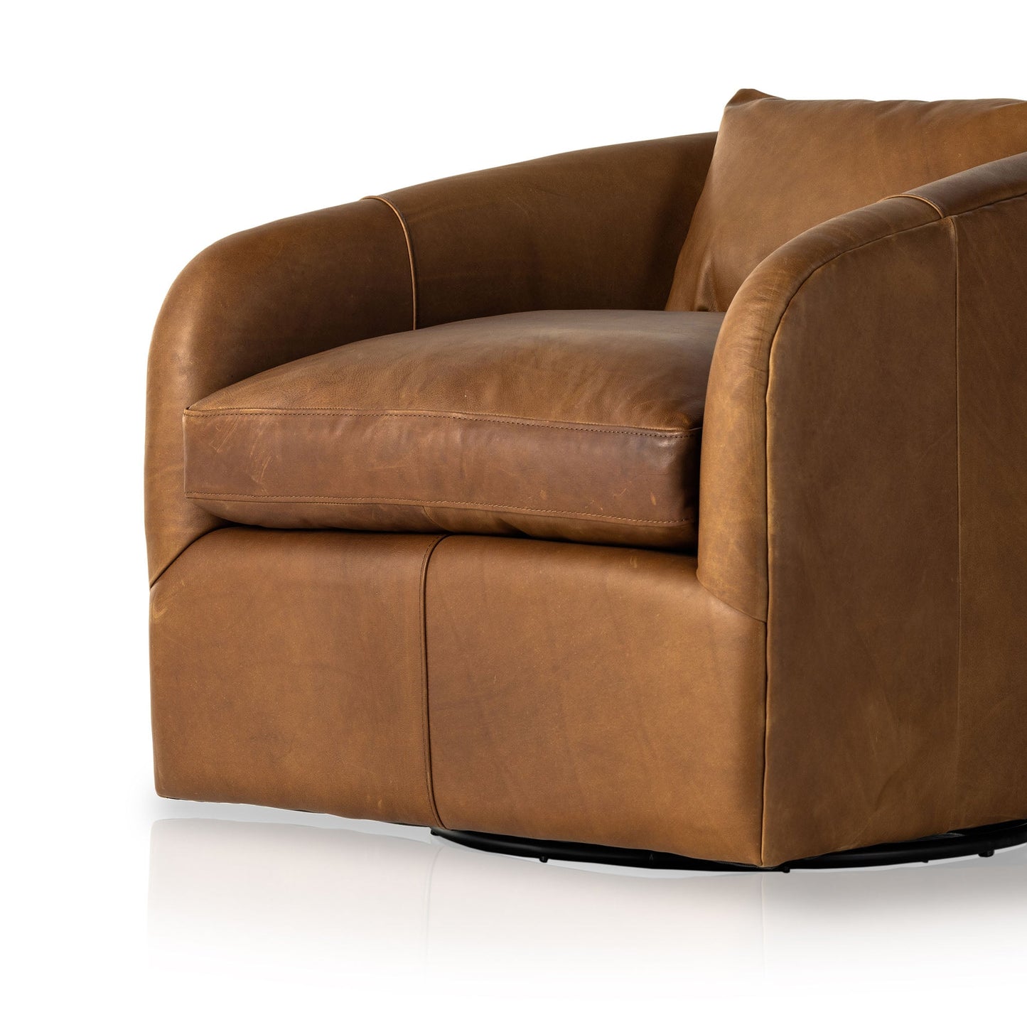 Fauteuil pivotant Topanga à quatre mains en Sienna Heirloom