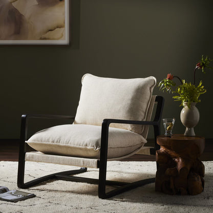 Chaise Four Hands Ace en crème Thames