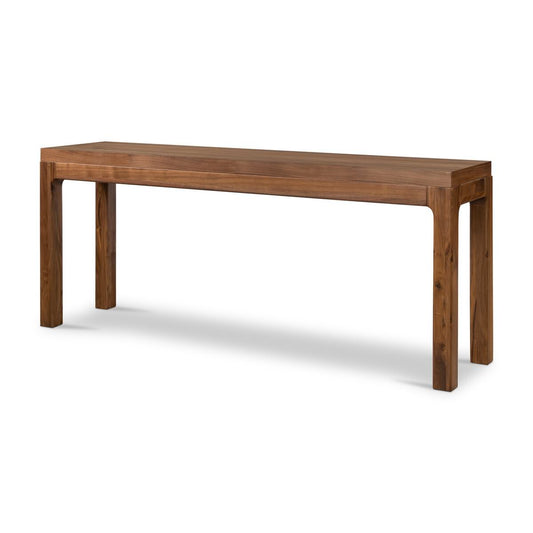 Console Arturo à quatre mains en placage de noyer naturel