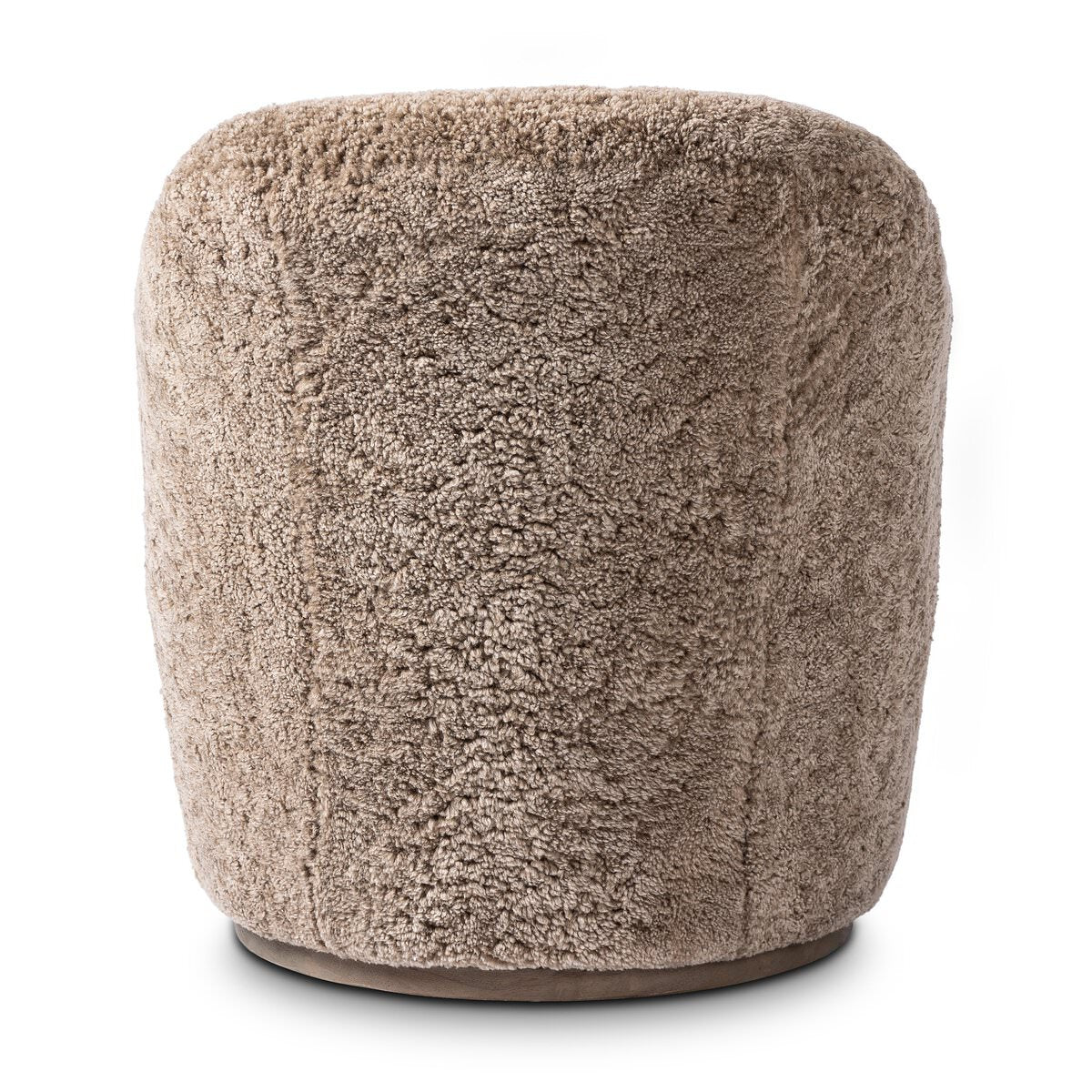 Chaise pivotante Four Hands Aurora en peau lainée taupe