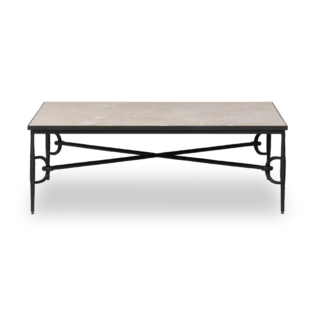 Table basse Babylon à quatre mains en marbre lunaire