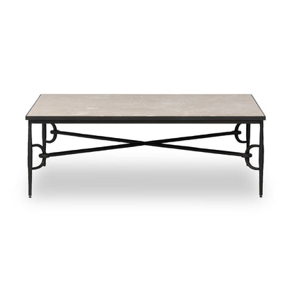 Table basse Babylon à quatre mains en marbre lunaire