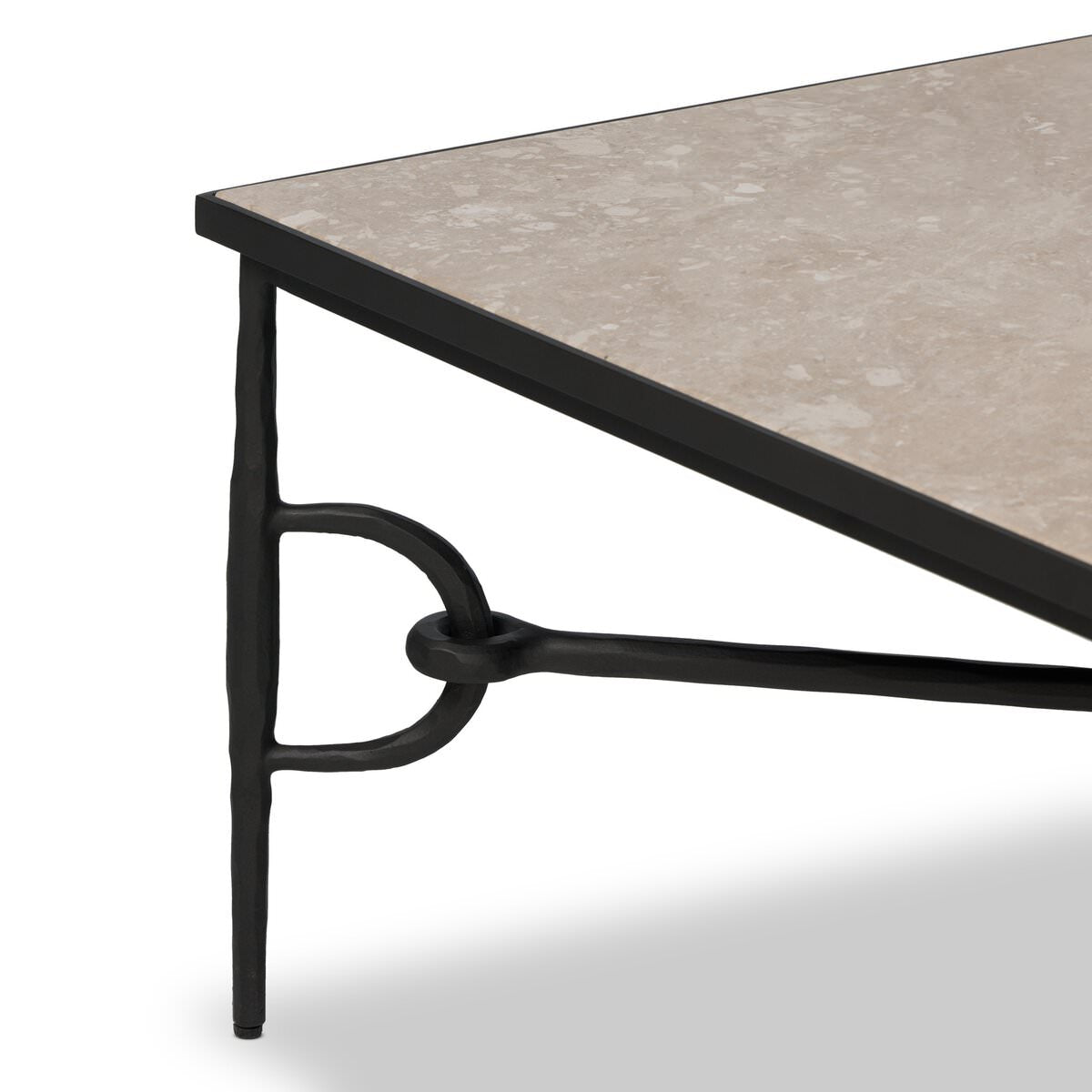 Table basse Babylon à quatre mains en marbre lunaire