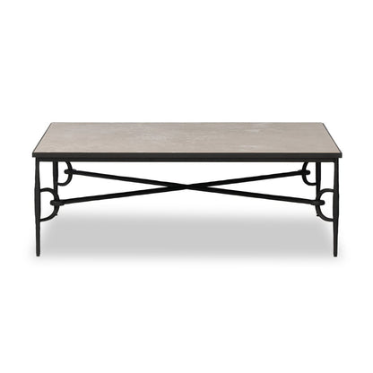 Table basse Babylon à quatre mains en marbre lunaire