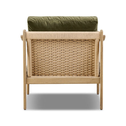 Chaise Barwin à quatre mains en Surrey Olive 