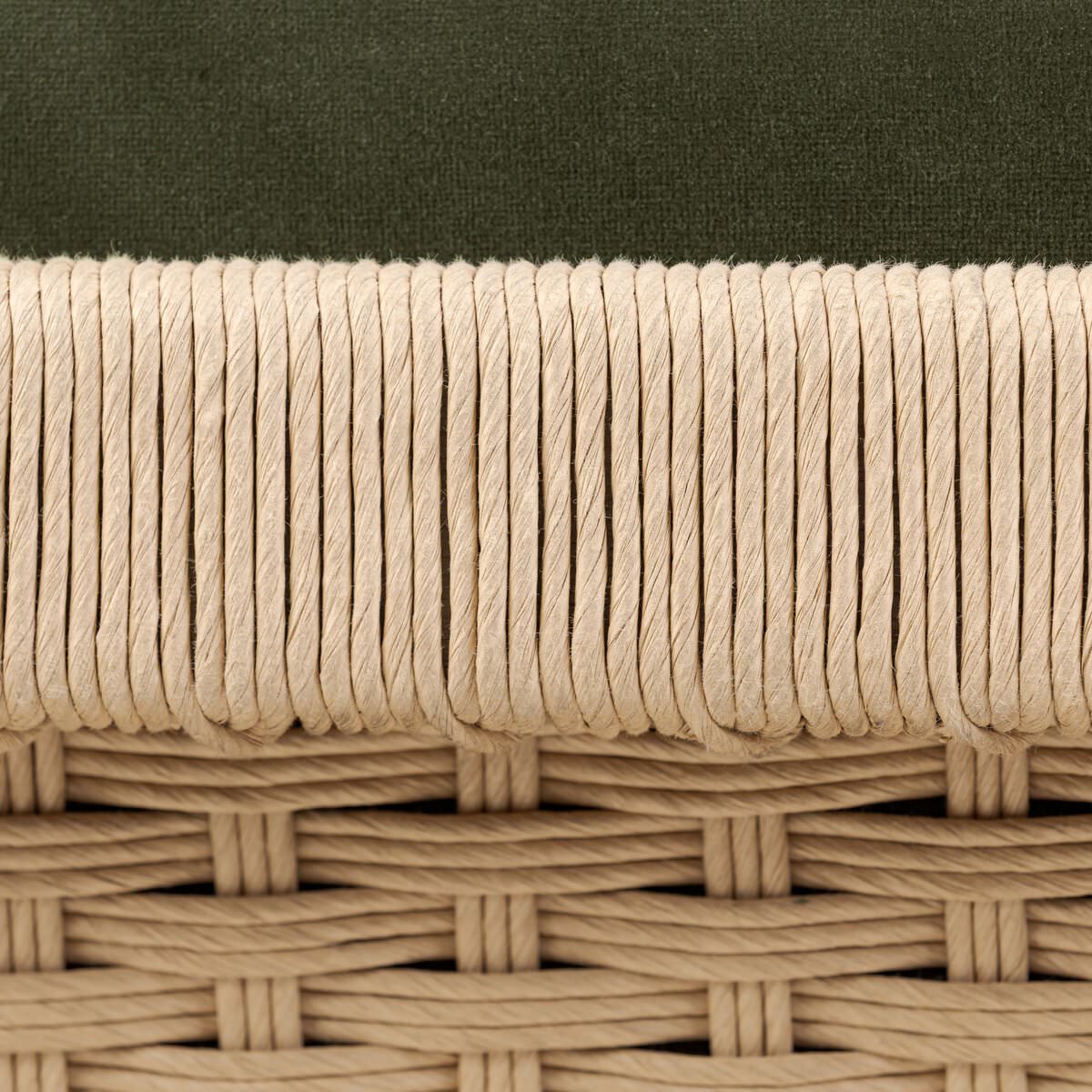 Chaise Barwin à quatre mains en Surrey Olive 