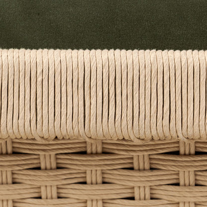 Chaise Barwin à quatre mains en Surrey Olive 