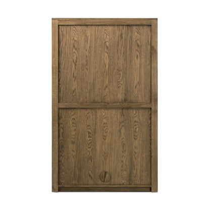 Armoire Bedford Four Hands en placage de chêne naturel chaleureux