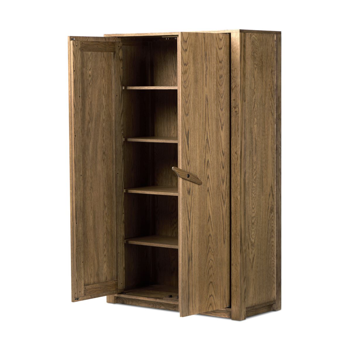 Armoire Bedford Four Hands en placage de chêne naturel chaleureux
