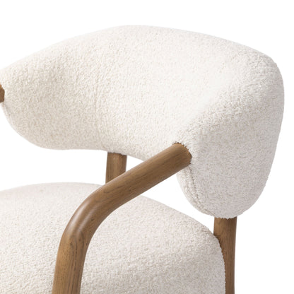 Chaise Brodie à quatre mains en ivoire Sheldon
