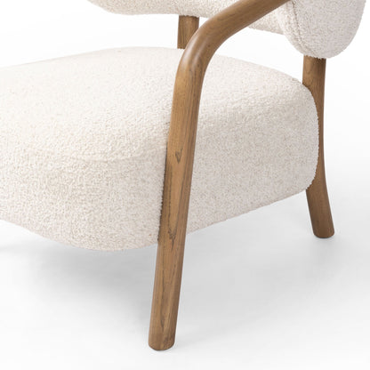 Chaise Brodie à quatre mains en ivoire Sheldon