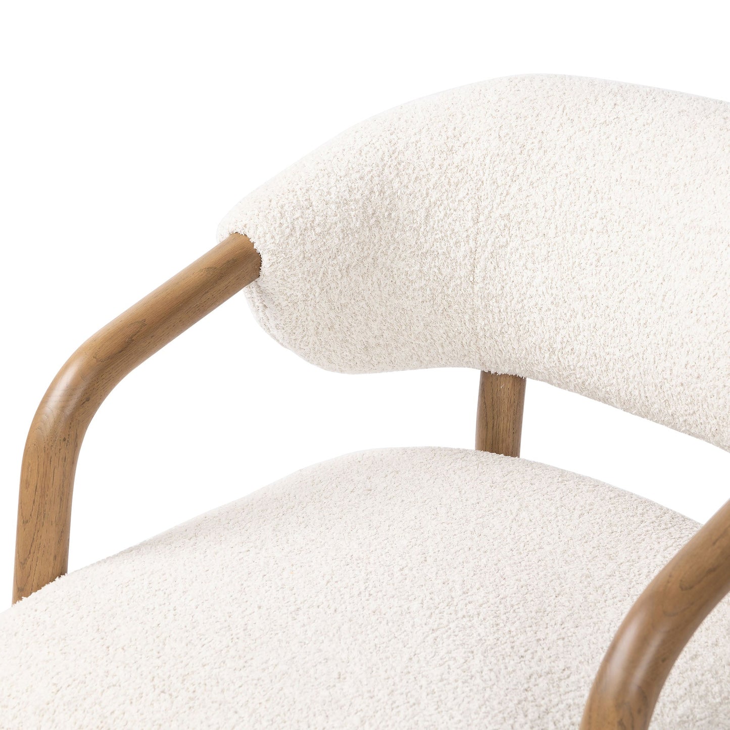 Chaise Brodie à quatre mains en ivoire Sheldon