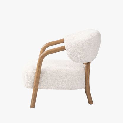 Chaise Brodie à quatre mains en ivoire Sheldon
