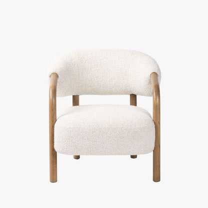 Chaise Brodie à quatre mains en ivoire Sheldon