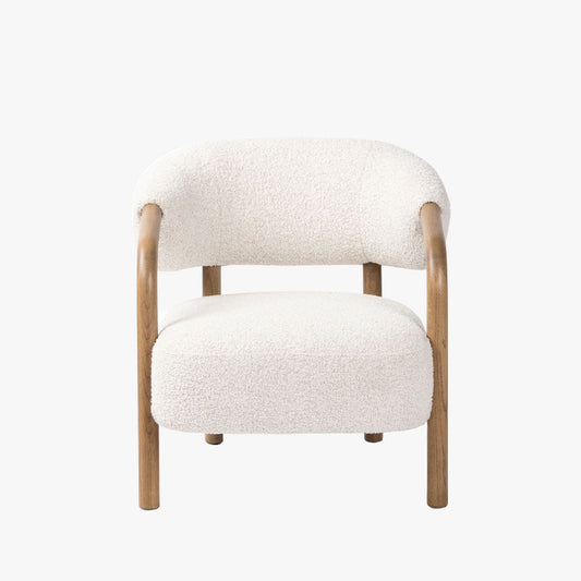 Chaise Brodie à quatre mains en ivoire Sheldon