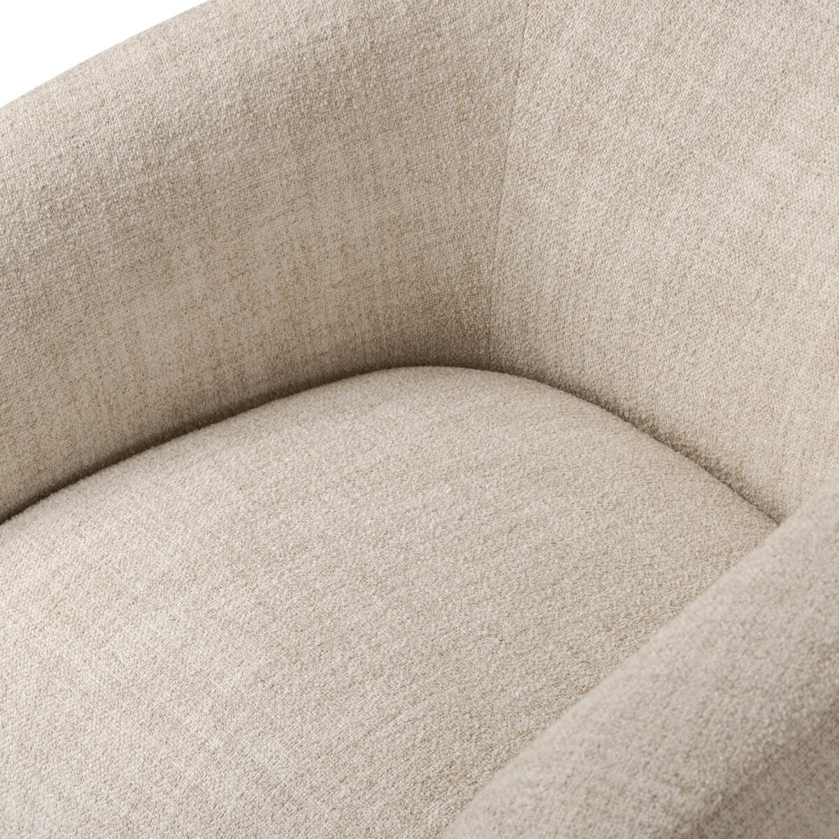 Chaise pivotante Four Hands Channing en crème Yuma