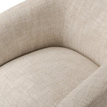 Chaise pivotante Four Hands Channing en crème Yuma