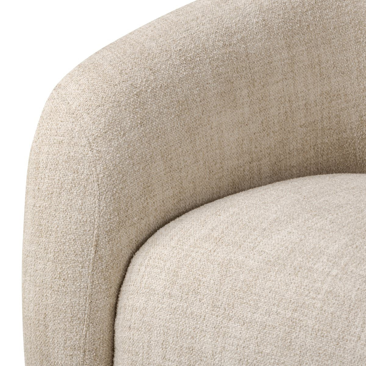 Chaise pivotante Four Hands Channing en crème Yuma