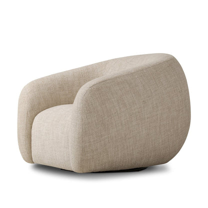 Chaise pivotante Four Hands Channing en crème Yuma