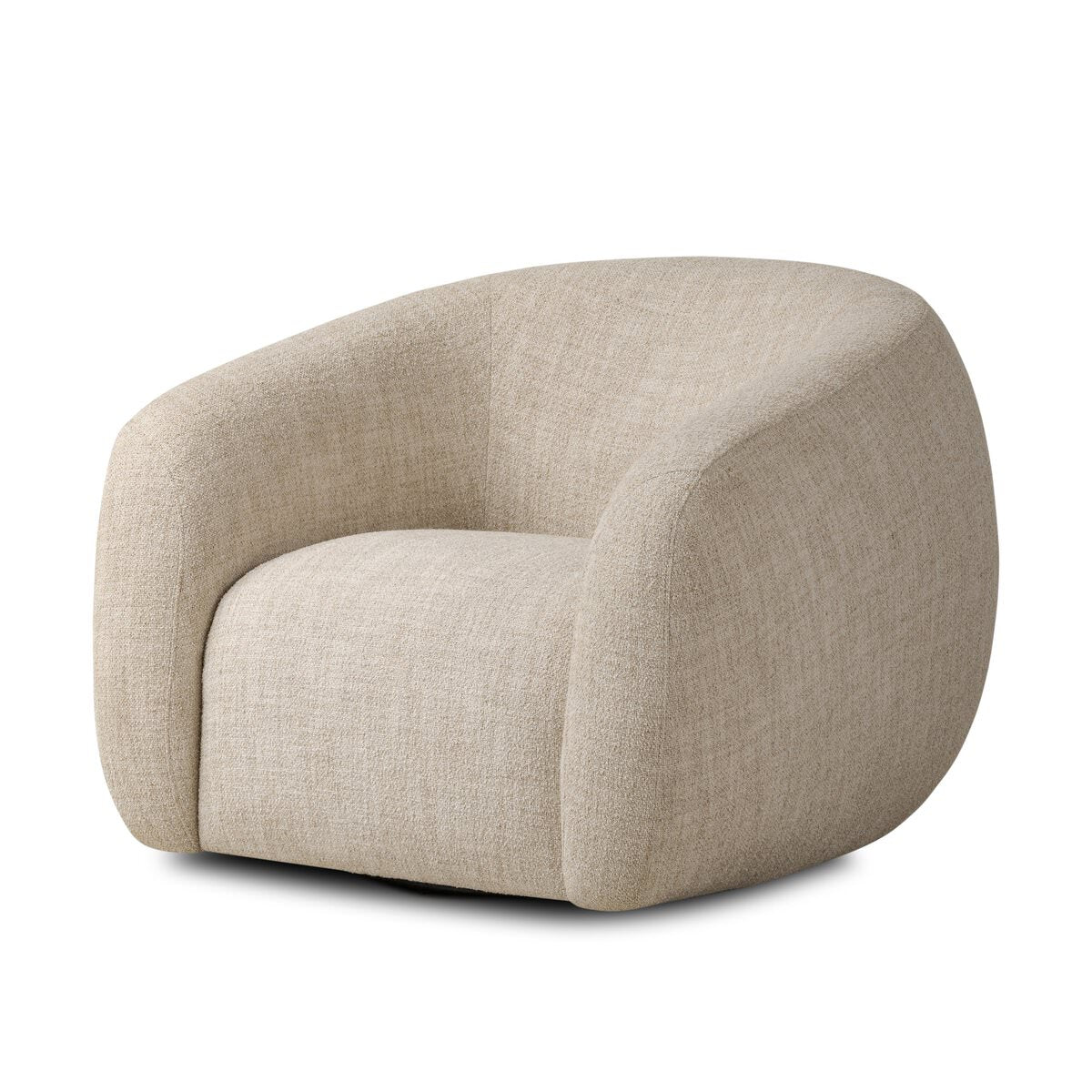 Chaise pivotante Four Hands Channing en crème Yuma