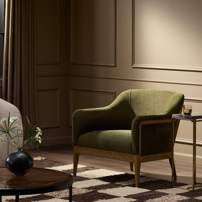 Chaise Colston à quatre mains en olive Sutton 
