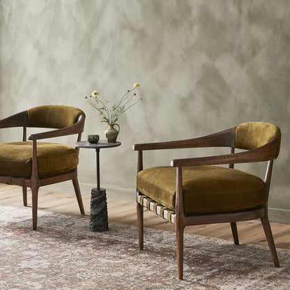 Chaise danoise Four Hands en nubuck Cottswald Moss