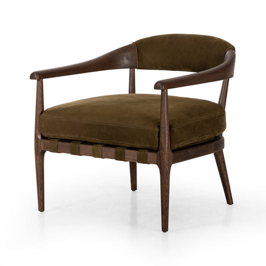 Chaise danoise Four Hands en nubuck Cottswald Moss