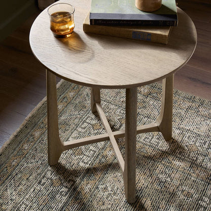 Table d'appoint Four Hands Dupree en chêne lavé