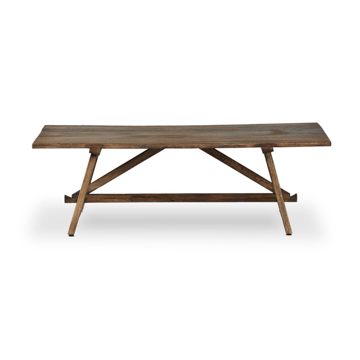 Table basse Four Hands Elio, petite, en chêne blanchi brûlé