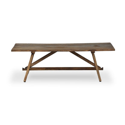 Table basse Four Hands Elio, petite, en chêne blanchi brûlé