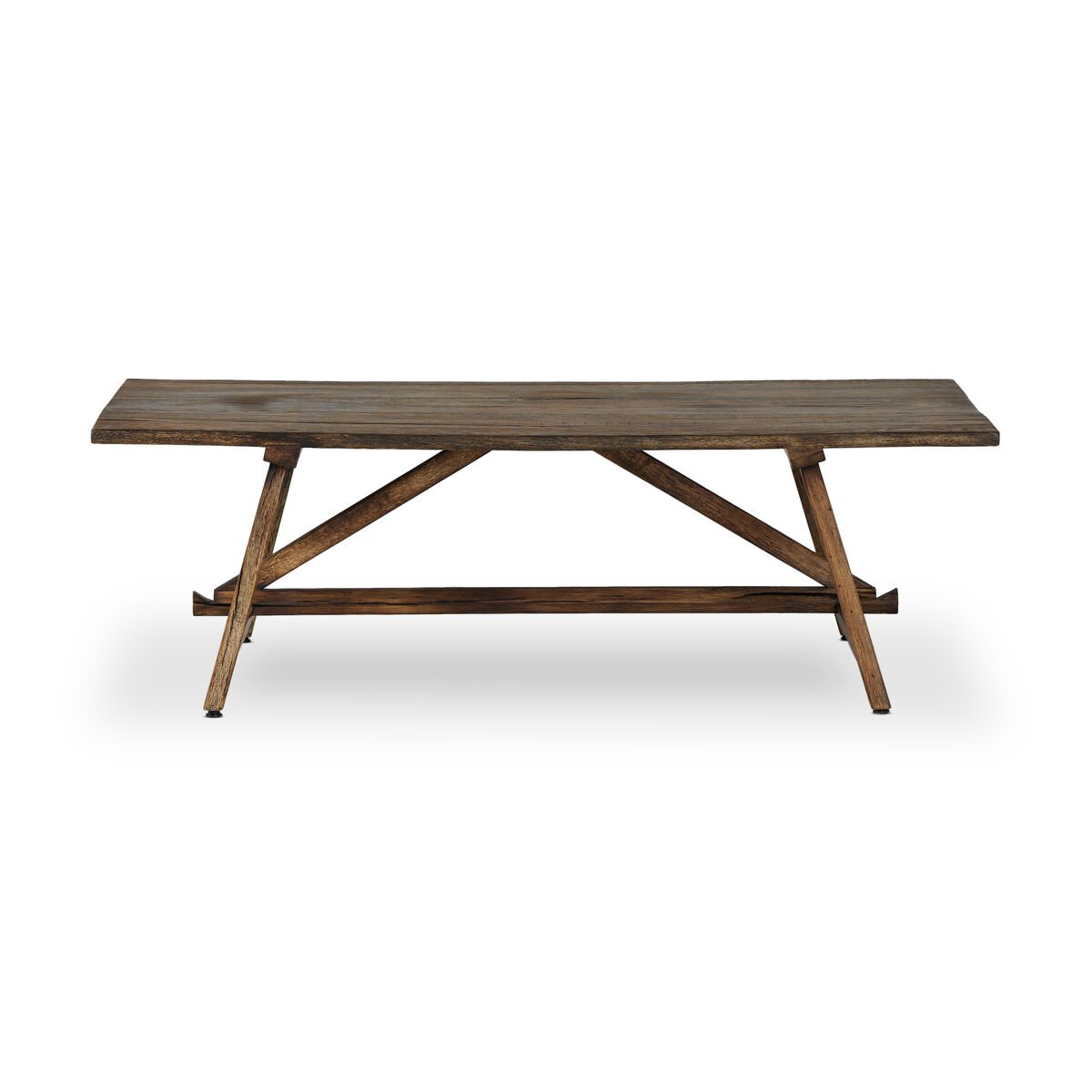 Table basse Four Hands Elio, petite, en chêne blanchi brûlé