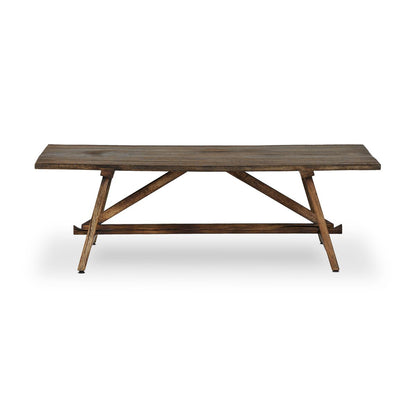 Table basse Four Hands Elio, petite, en chêne blanchi brûlé