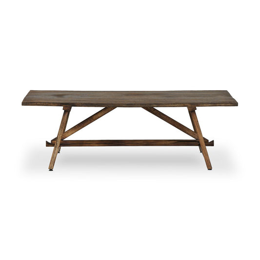 Table basse Four Hands Elio, petite, en chêne blanchi brûlé