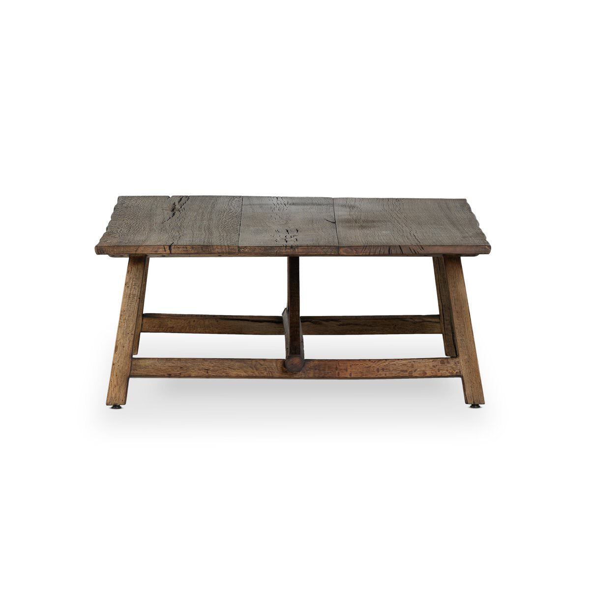 Table basse Four Hands Elio, petite, en chêne blanchi brûlé
